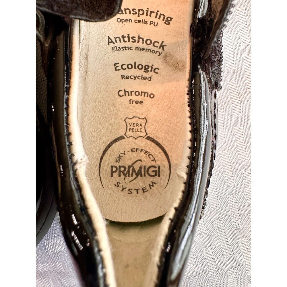 Primigi Black Patent Sequin Mary Jane Dress Shoes Girls EU 27‎ US 10 Sparkly - Picture 3 of 15